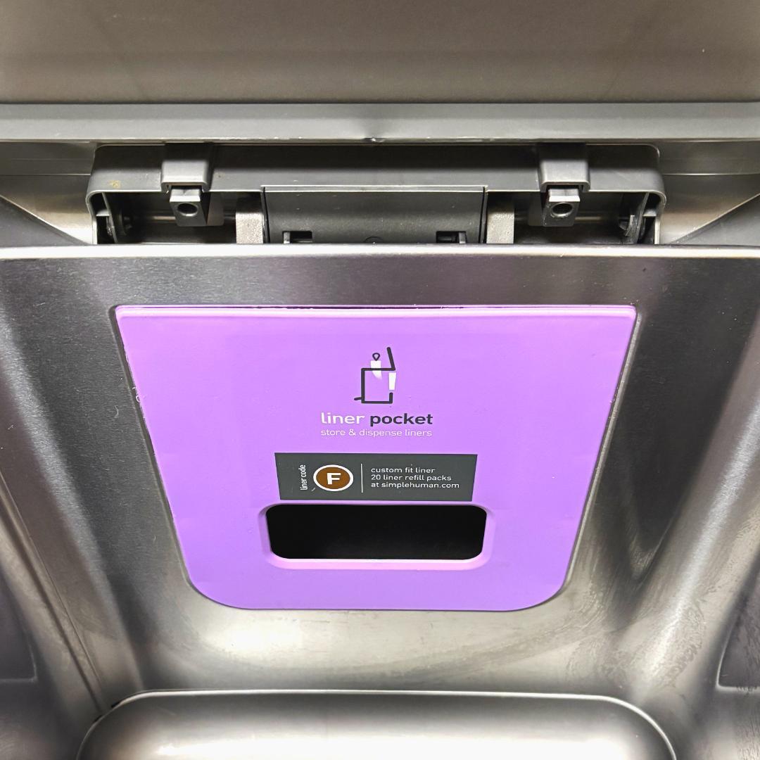 シンプルヒューマン レクタンギュラーステップカン 30L シルバー