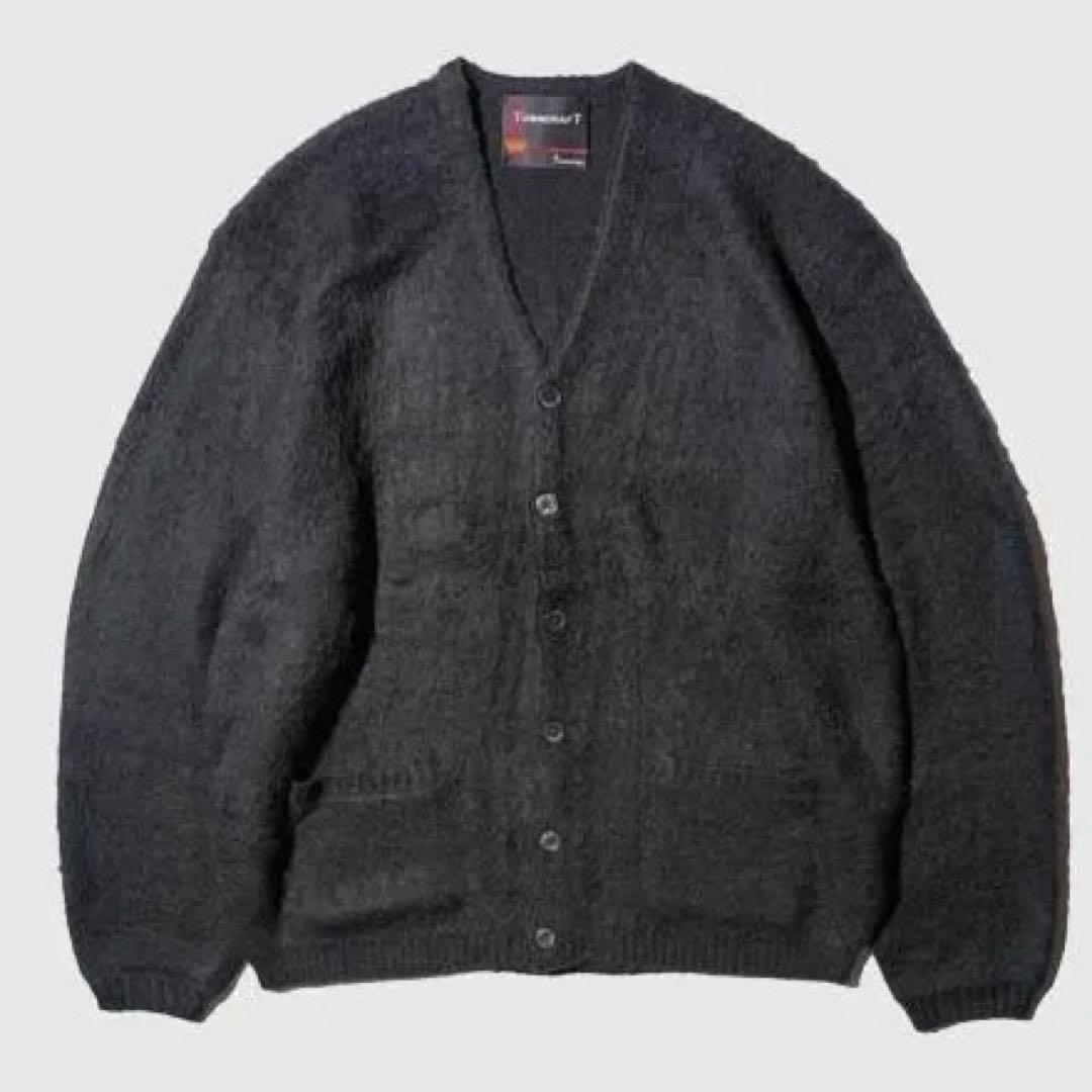【M】TOWNCRAFT / SOLID SHAGGY CARDIGAN BK