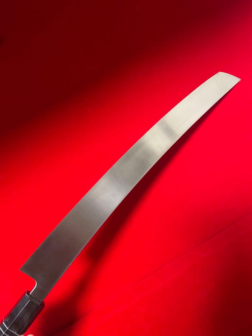 包丁　先丸　尺ニ　鏡面仕上げ　切味抜群　箱付　未使用品