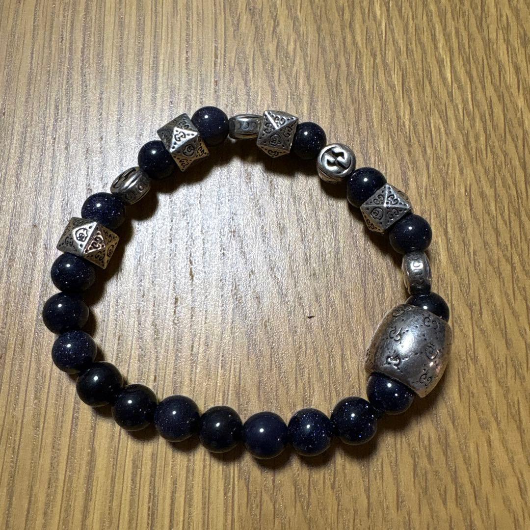 GUCCI ネイビーアゲートブレスレット