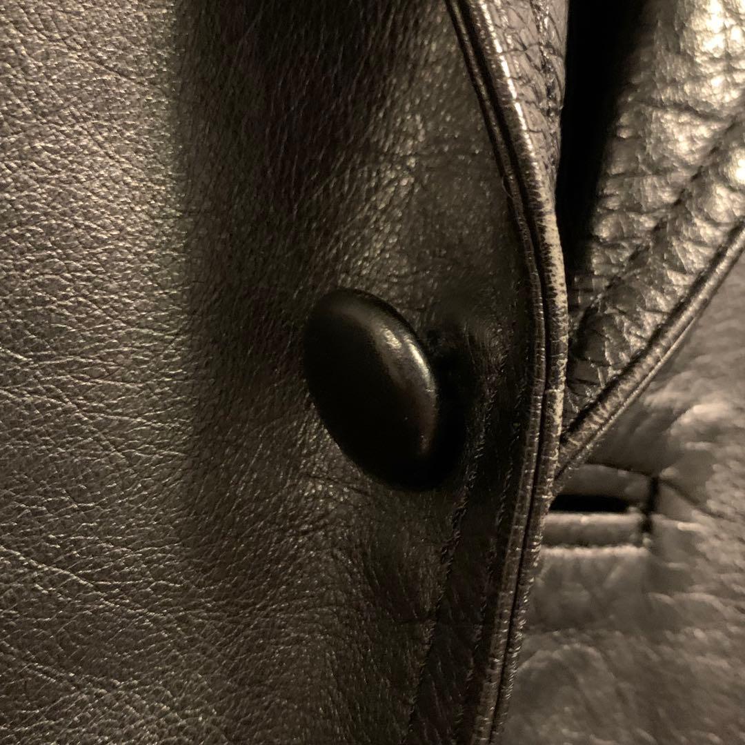 あ　最高級　VALENTINO ヴァレンティノ　黒　レザー　コート