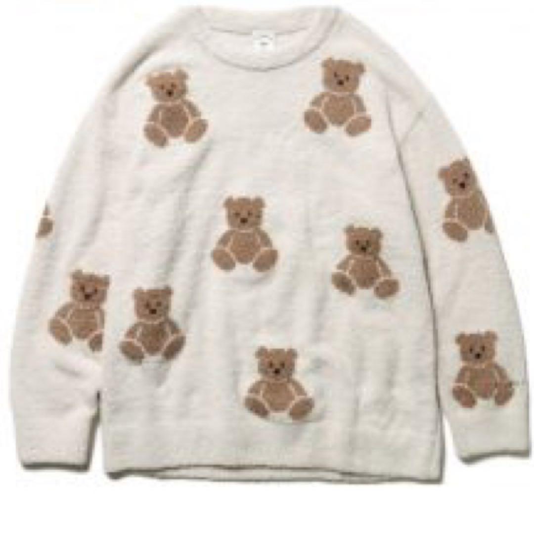 新品　ジェラートピケ　ベアジャガード　プルオーバー　ベージュ