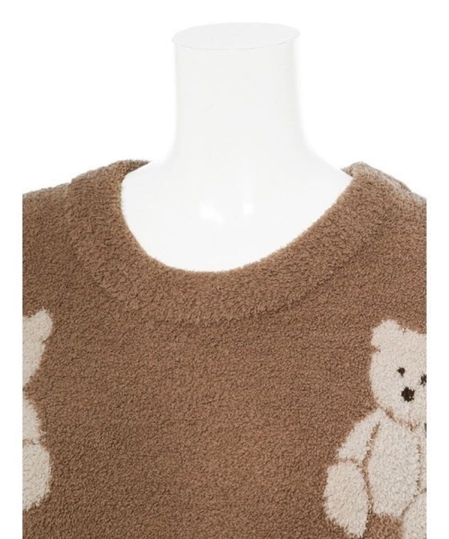 新品　ジェラートピケ　ベアジャガード　プルオーバー　ベージュ