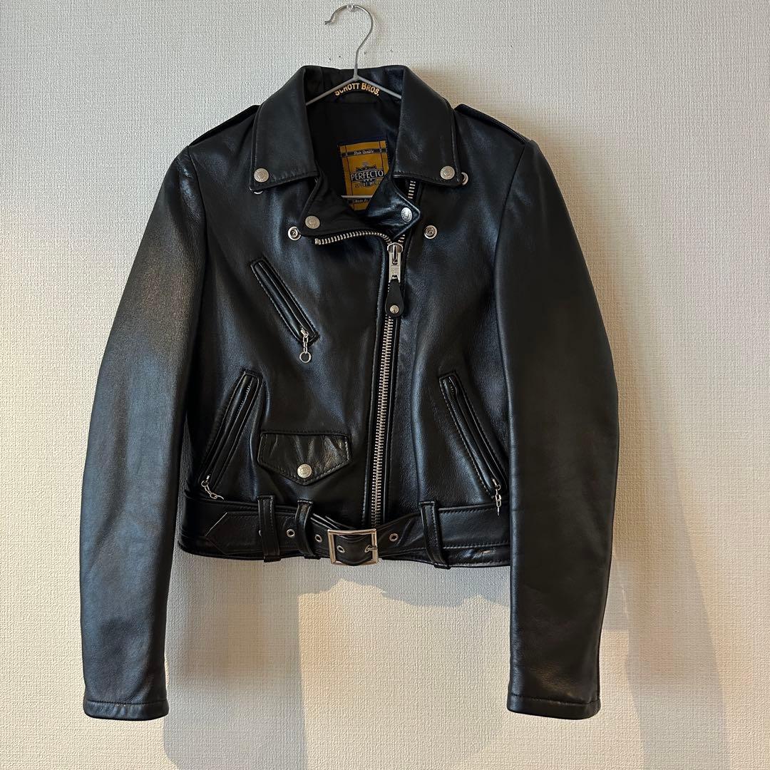 超美品レアサイズSchottワンスターライダースシープスキンXS