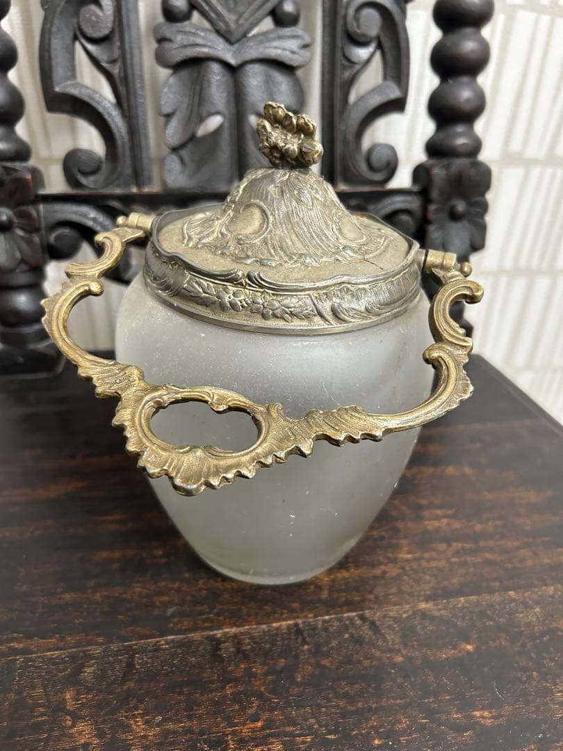 フランスアンティーク　クッキーポット