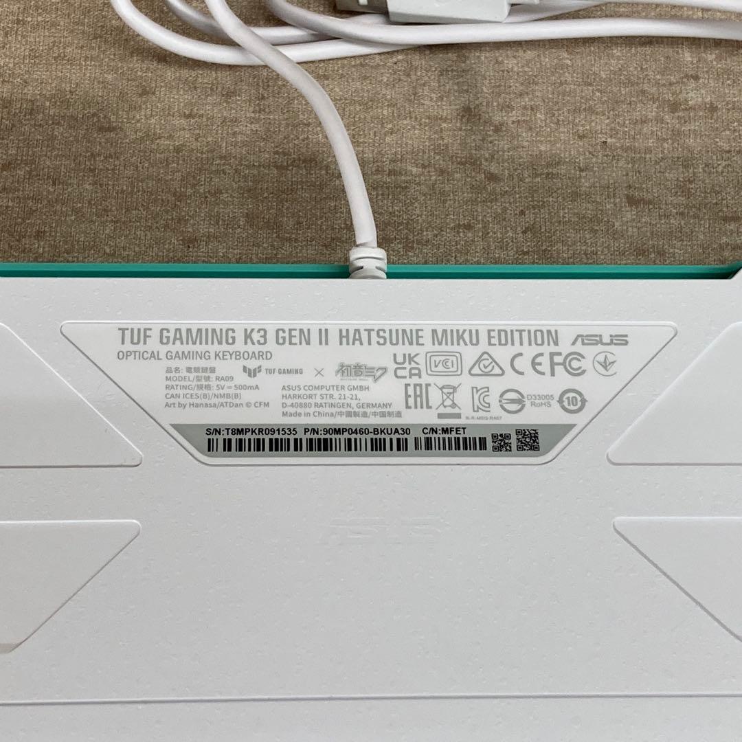 C*s様 初音ミク ゲーミングキーボード RA09 TG K3 GEN II (