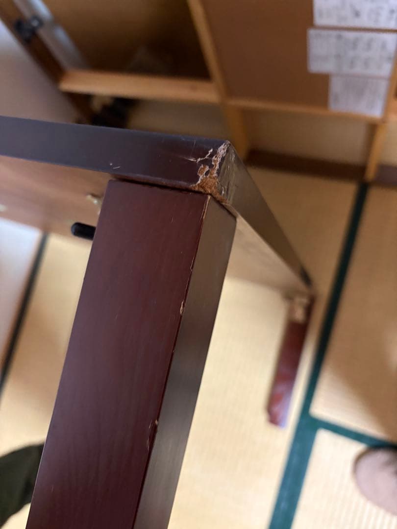ダークブラウン 木製 長方形座卓　2台セット