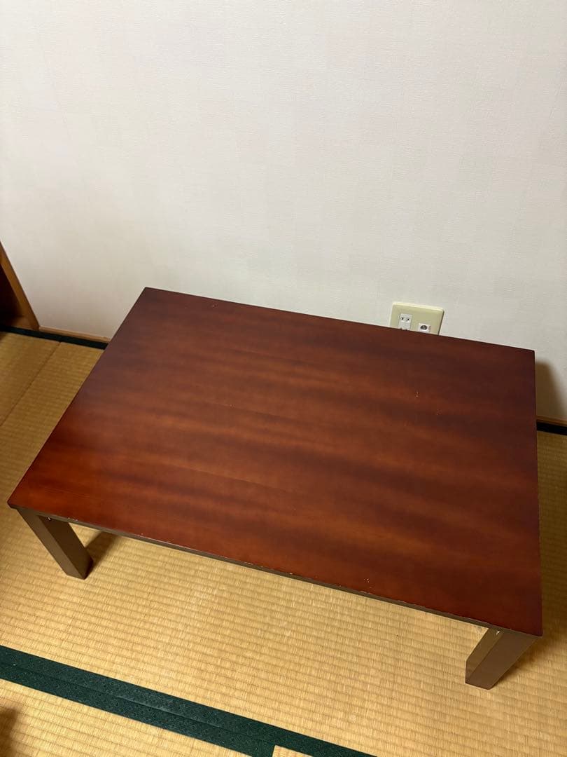 ダークブラウン 木製 長方形座卓　2台セット