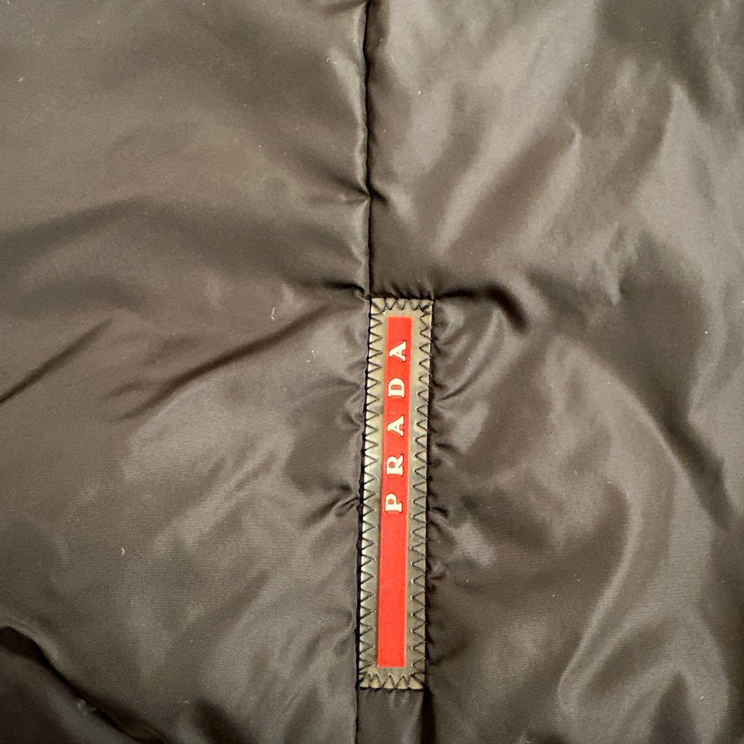 50 PRADA プラダ　ダウンコート　ステンカラーコート　黒