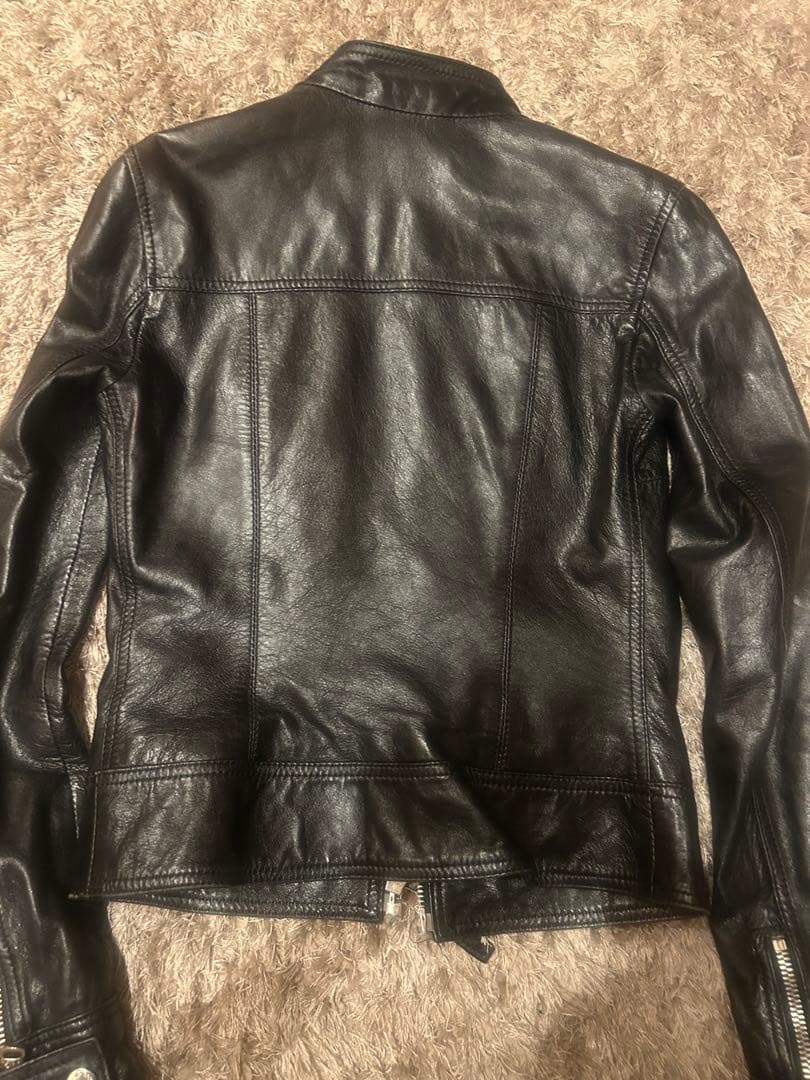 D&G 黒 レザーライダースジャケット
