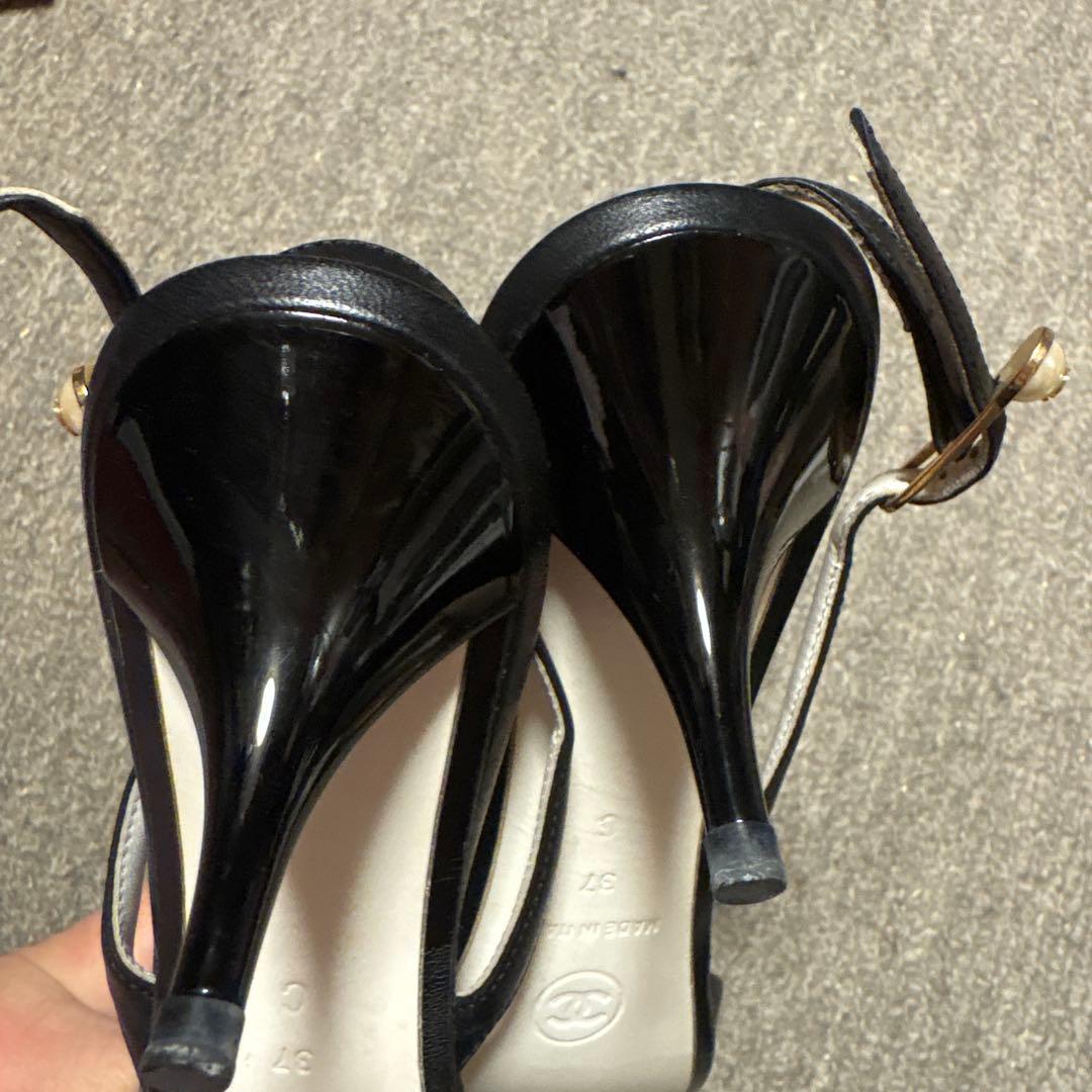 シャネル　CHANEL ロゴデザイン　パンプス　37 サイズ　24センチ　美品
