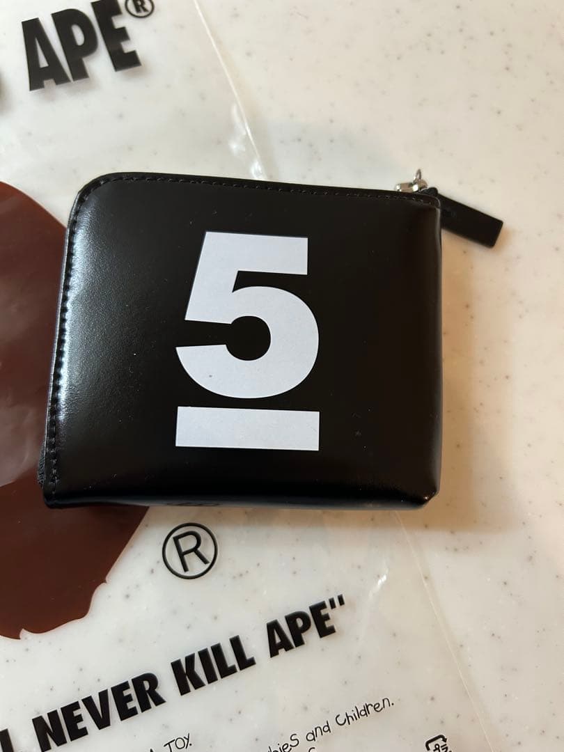 レア新品未使用‼️コムデギャルソン大阪BAPE L字型ミニ財布-コラボ&5周年ロゴ