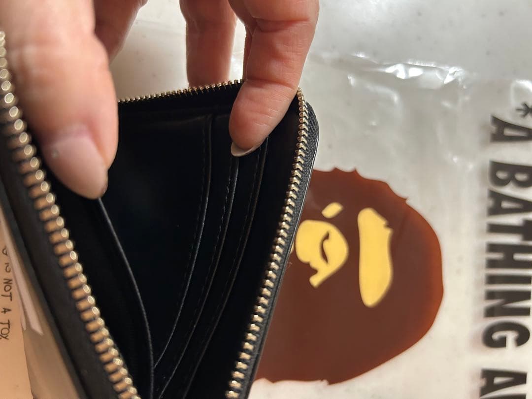 レア新品未使用‼️コムデギャルソン大阪BAPE L字型ミニ財布-コラボ&5周年ロゴ