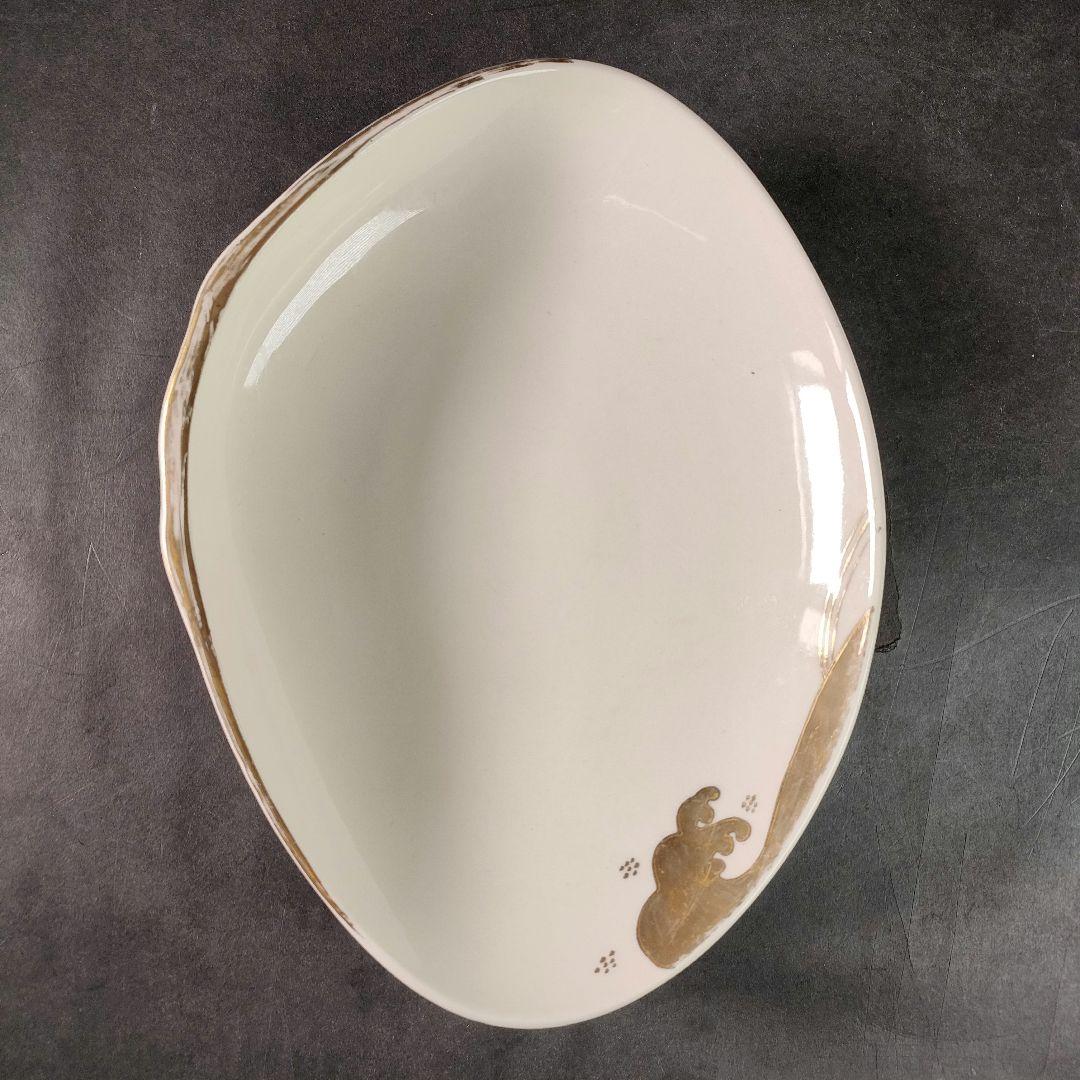 C10-3/金彩波文銘々皿 大皿10客・小皿10客/和食器/懐石料理/懐石道具