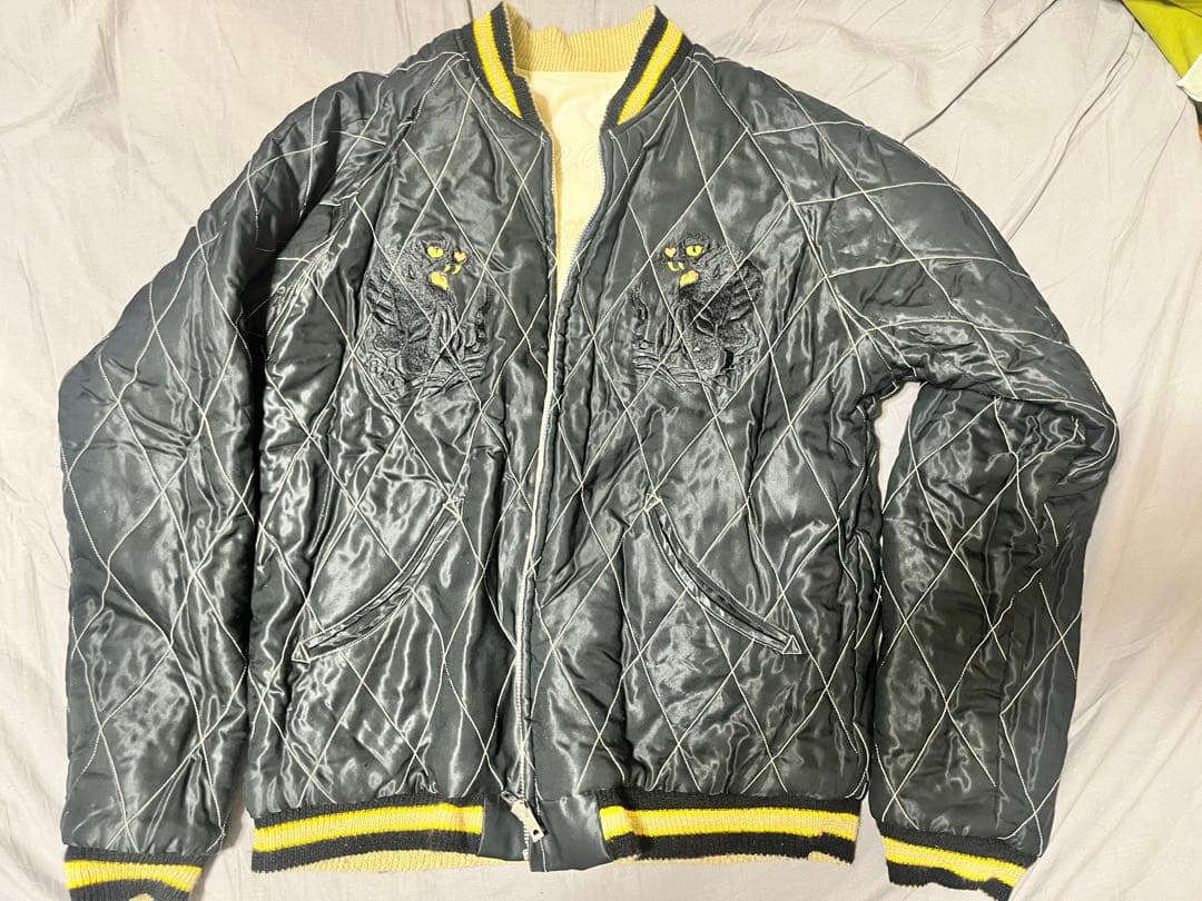 テーラー東洋 別珍スカジャン WHITE EAGLE×BLACK TIGER
