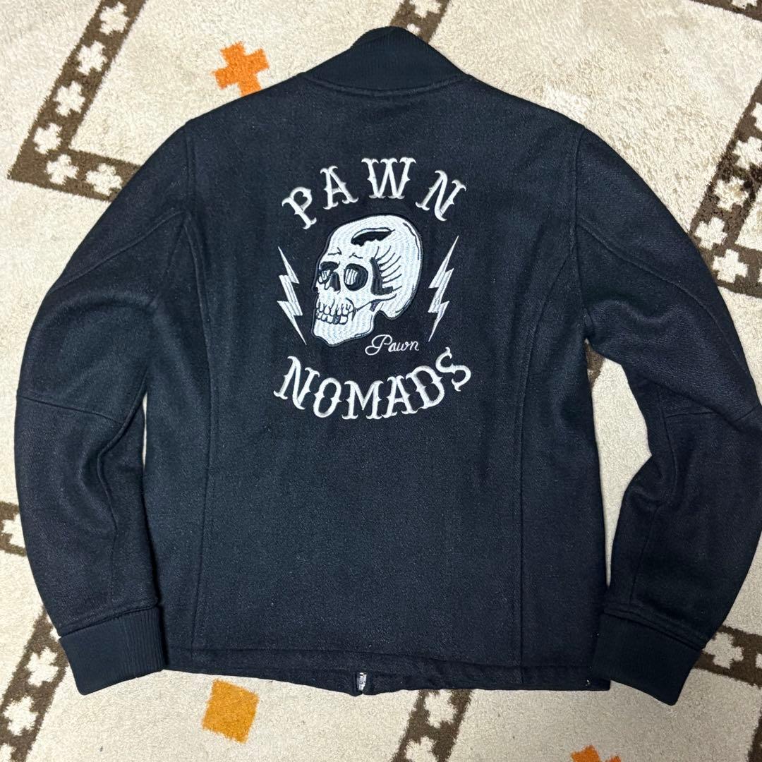 Pawn Nomads スカル刺繍 スタジャン ブルゾン スカジャン