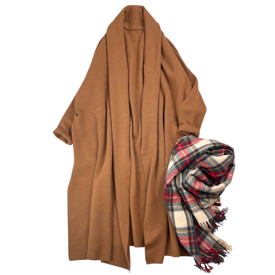 の*り様 人気 ドゥーズィエムクラス スムースニットガウンコート 希少カラーキャ