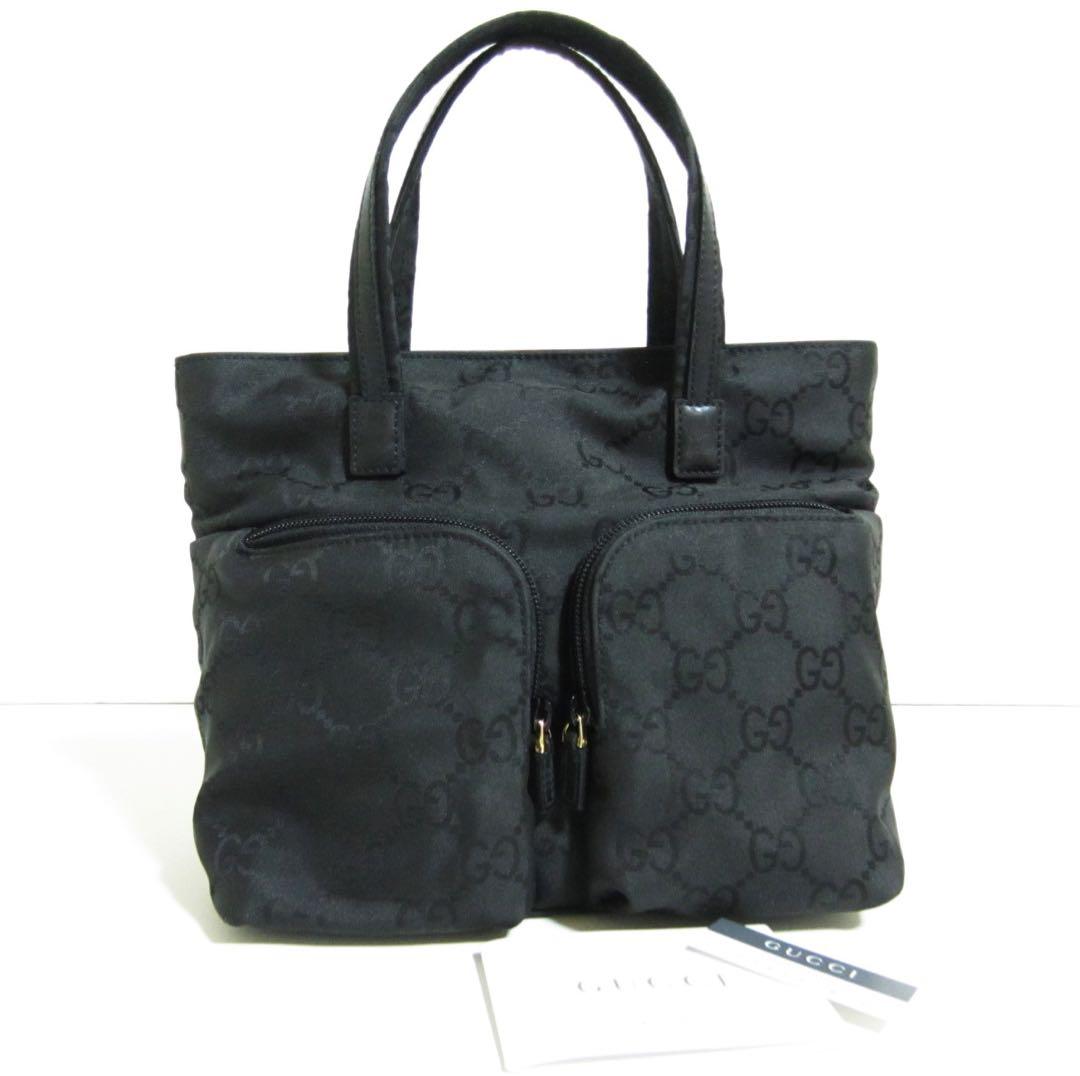 【美品】GUCCI グッチGGナイロントートバッグ黒
