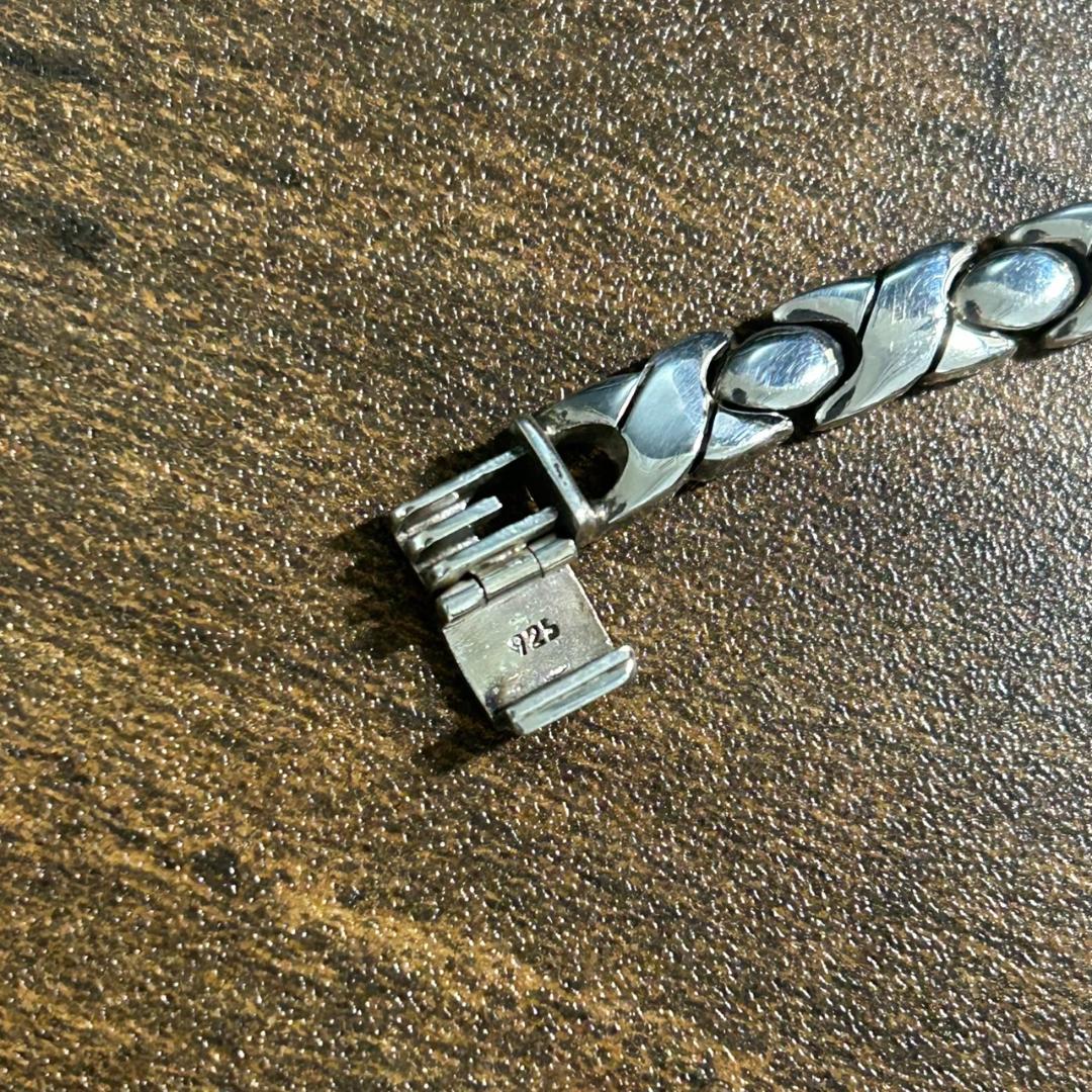 希少 メキシコ シルバー925 チェーンブレスレット タスコ メンズ　レディース