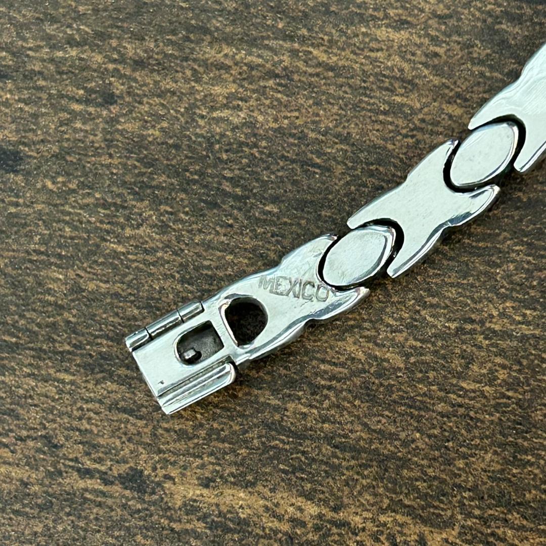 希少 メキシコ シルバー925 チェーンブレスレット タスコ メンズ　レディース