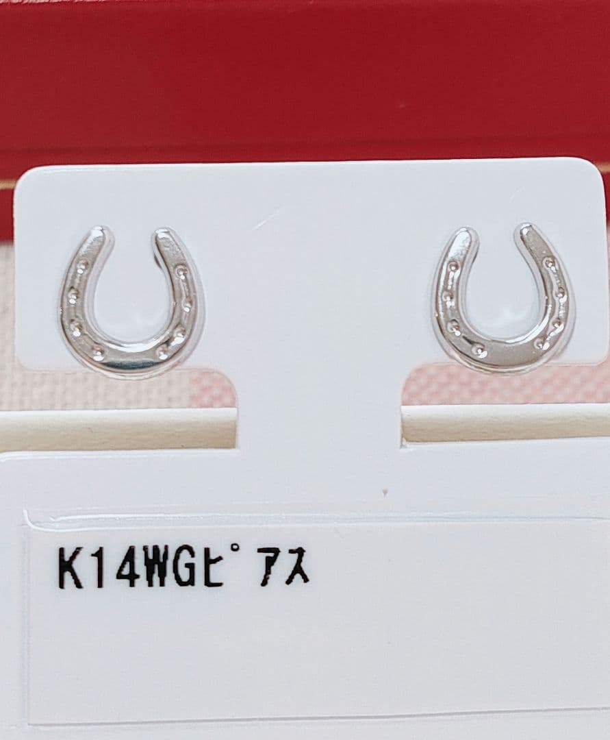 新作 未使用品 k14WG ピアス