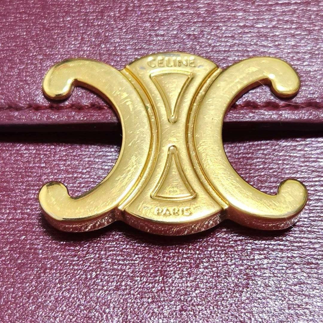 ✨未使用級　正規品✨セリーヌ　三つ折り　トリオンフ　スモールウォレット　レザー