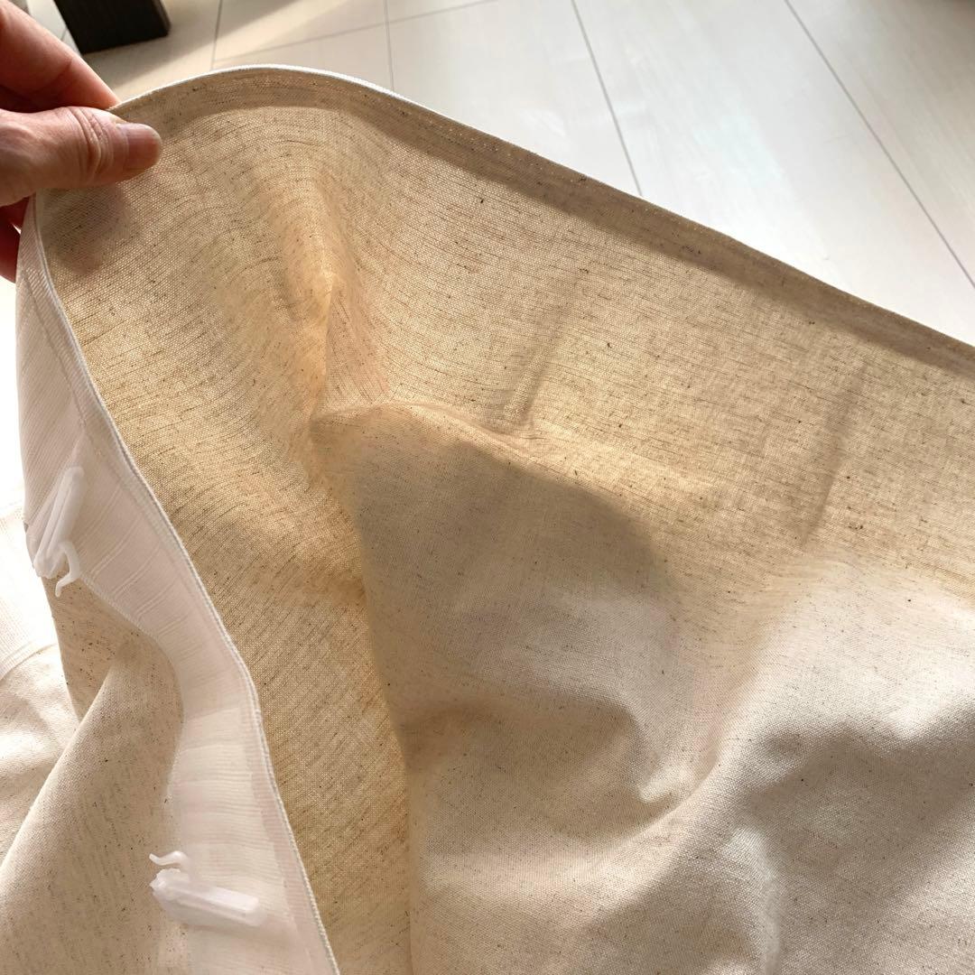 Cotton＆Linen 天然素材100％使用のナチュラルカーテン 大サイズ