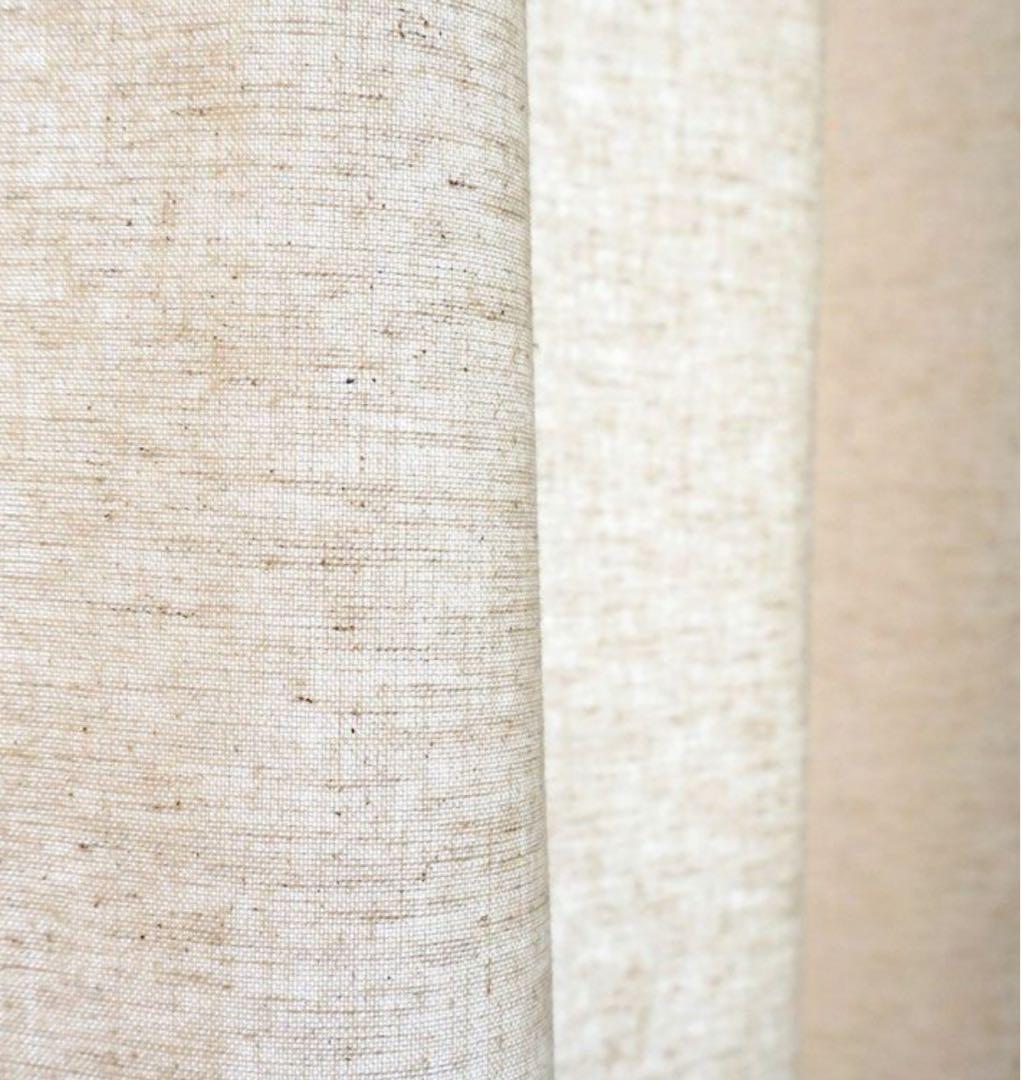 Cotton＆Linen 天然素材100％使用のナチュラルカーテン 大サイズ