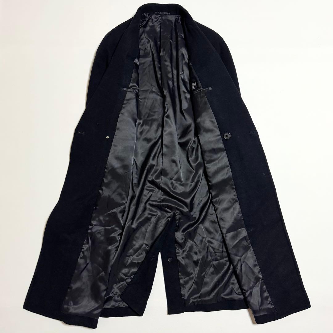 BELTA BUONO ベルテッドダブルチェスターコート カシミヤ100% 黒M