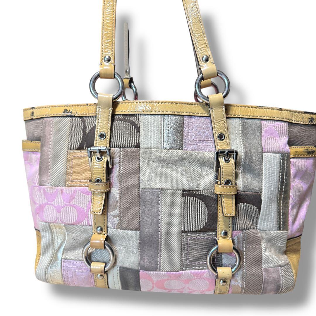 コーチ COACH パッチワーク トートバッグ 肩がけ シグネチャー A4