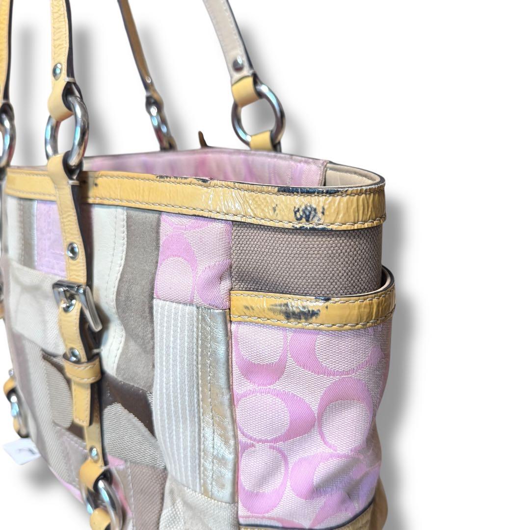 コーチ COACH パッチワーク トートバッグ 肩がけ シグネチャー A4