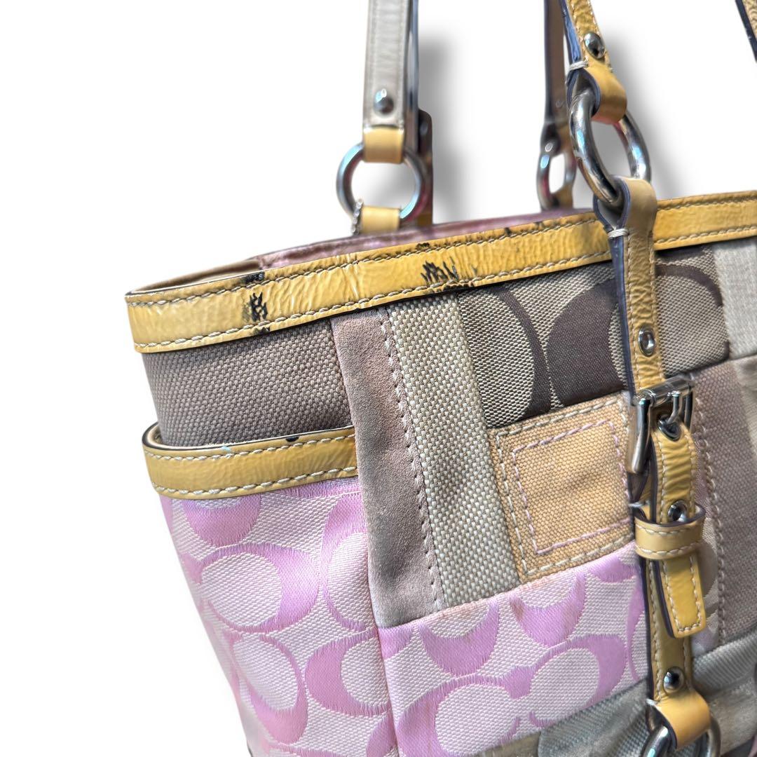 コーチ COACH パッチワーク トートバッグ 肩がけ シグネチャー A4