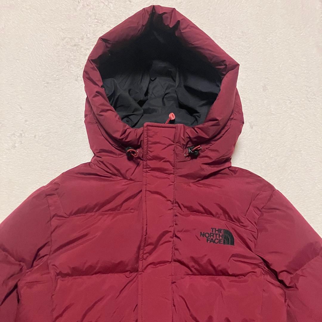 THE NORTH FACE ダウンジャケット M バーガンディ 羽毛 ハーフ丈