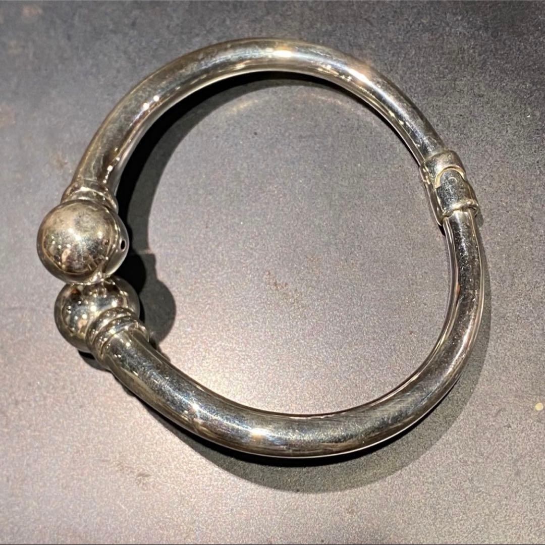 SILVER925 BIG PEARL BANGLE/シルバー/ブレスレット