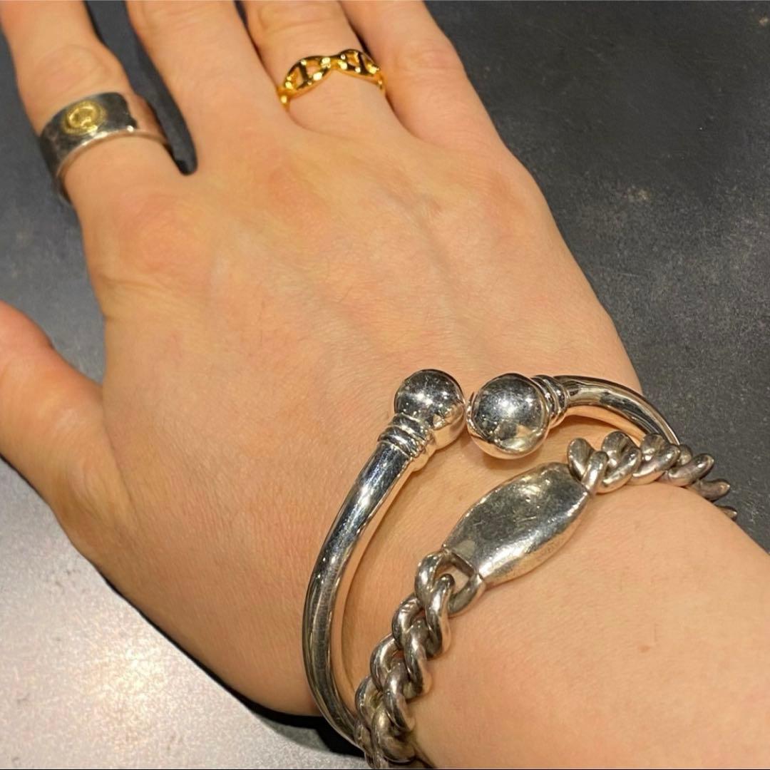 SILVER925 BIG PEARL BANGLE/シルバー/ブレスレット