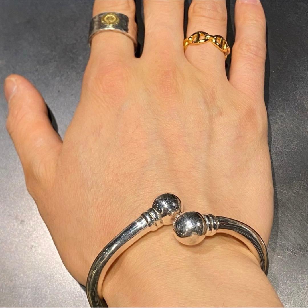SILVER925 BIG PEARL BANGLE/シルバー/ブレスレット
