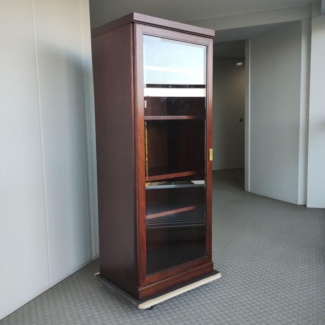 S*R様 ヤマハ　木製　面取ガラス扉　５段　キャビネット　ラック　シェルフ　US