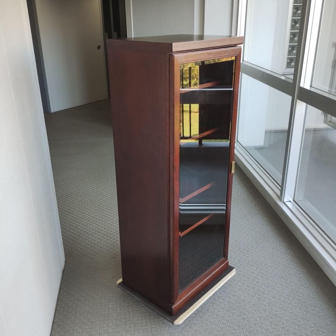 S*R様 ヤマハ　木製　面取ガラス扉　５段　キャビネット　ラック　シェルフ　US