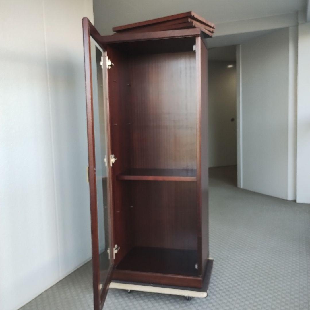 S*R様 ヤマハ　木製　面取ガラス扉　５段　キャビネット　ラック　シェルフ　US