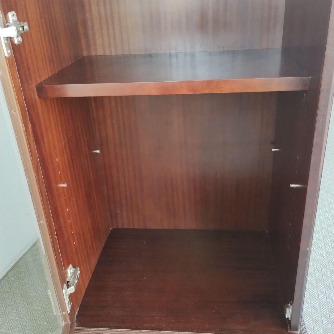 S*R様 ヤマハ　木製　面取ガラス扉　５段　キャビネット　ラック　シェルフ　US