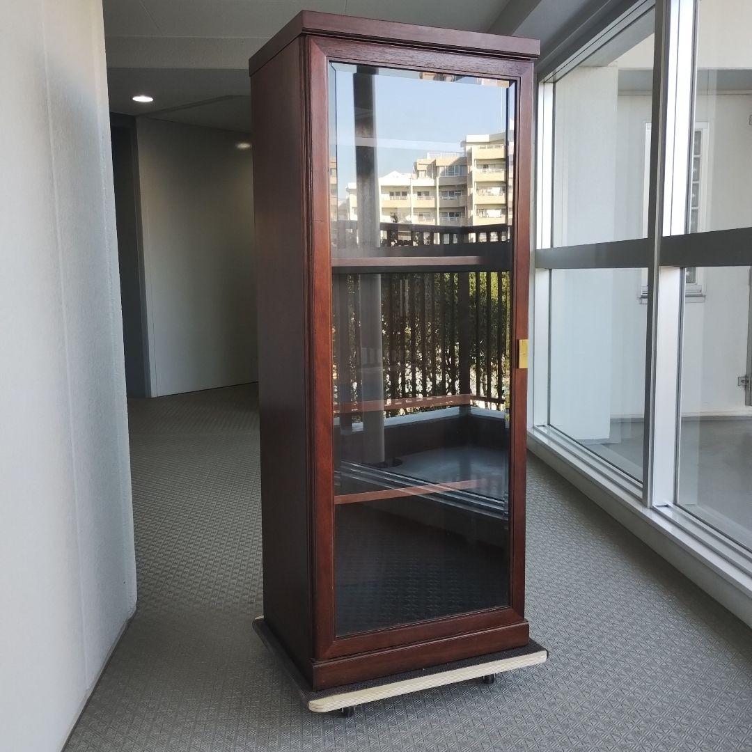 S*R様 ヤマハ　木製　面取ガラス扉　５段　キャビネット　ラック　シェルフ　US