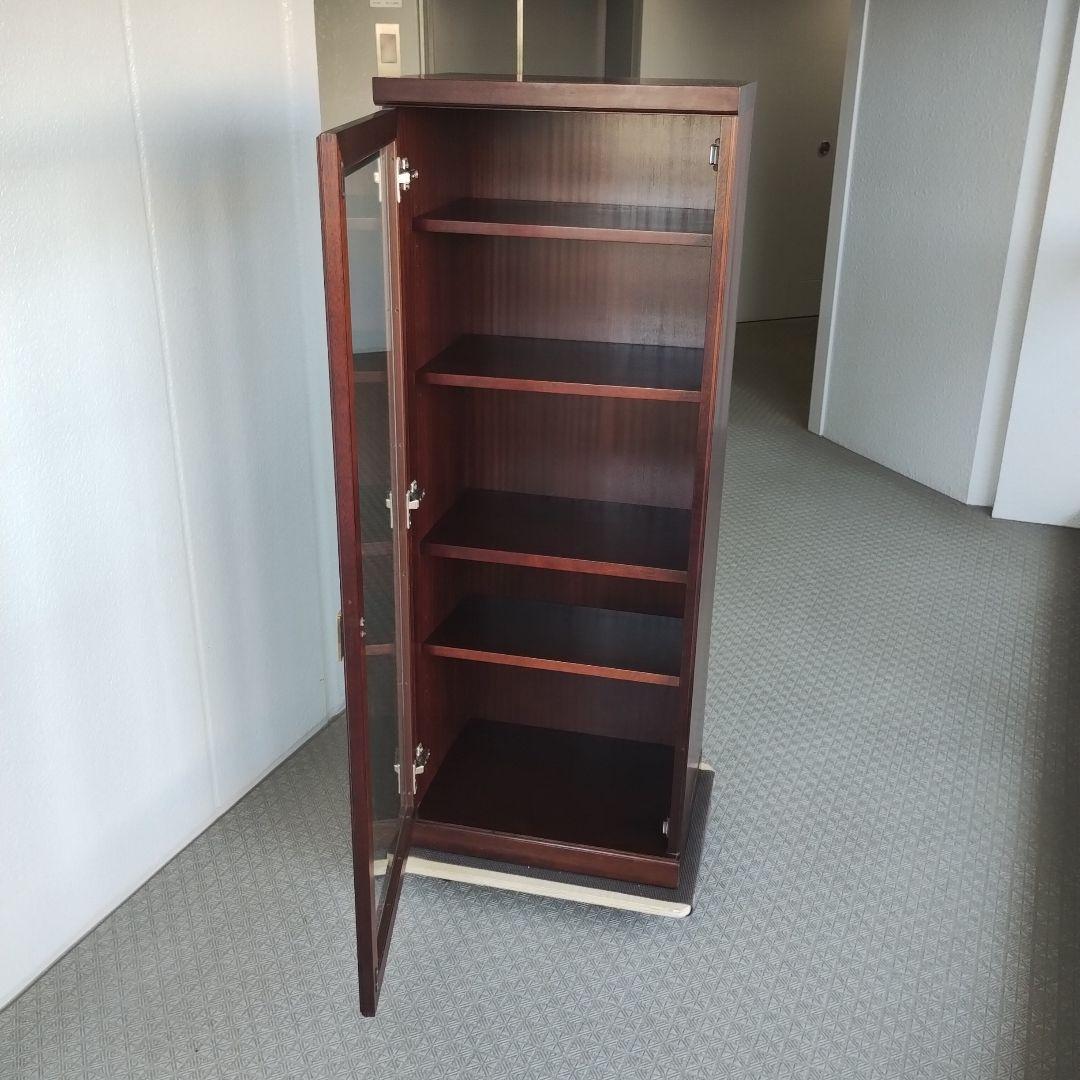 S*R様 ヤマハ　木製　面取ガラス扉　５段　キャビネット　ラック　シェルフ　US