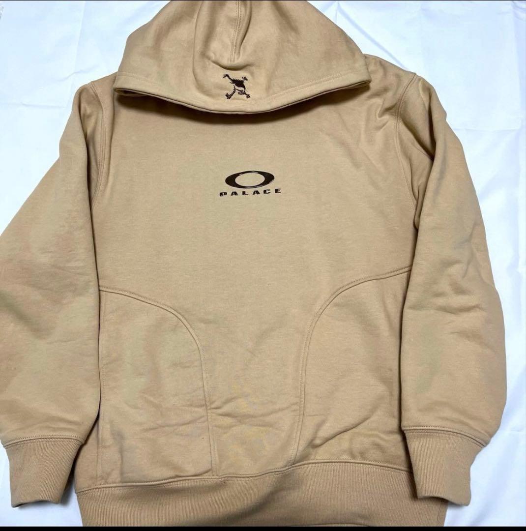palace×Oakley コラボフーディ パーカー クリーム サンド Sサイズ