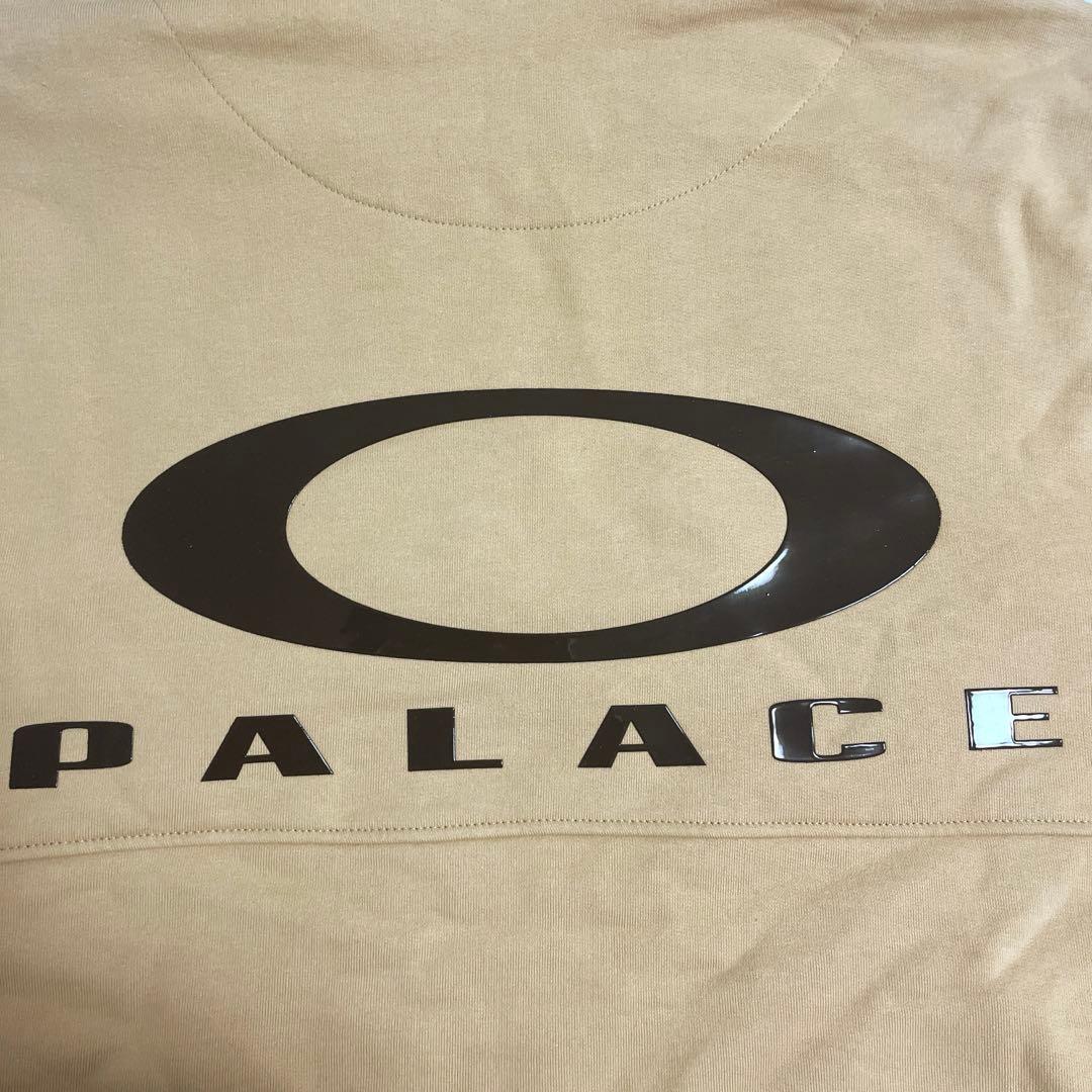 palace×Oakley コラボフーディ パーカー クリーム サンド Sサイズ