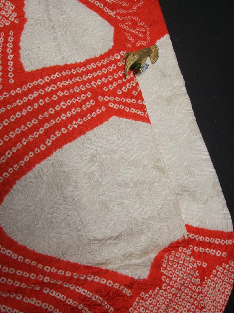 総絞り染め ビンテージ振袖フルセット 金駒刺繍 L8 成人式