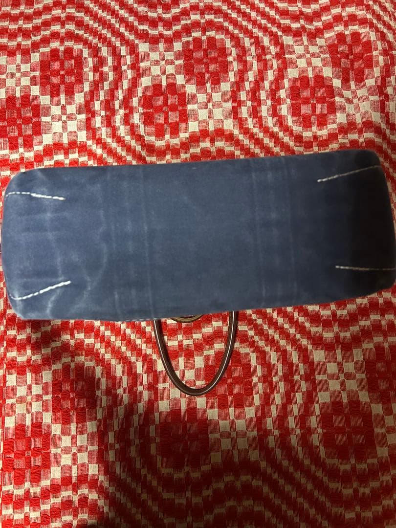 90s LLBean トートバッグ レザー アイボリー/ネイビー