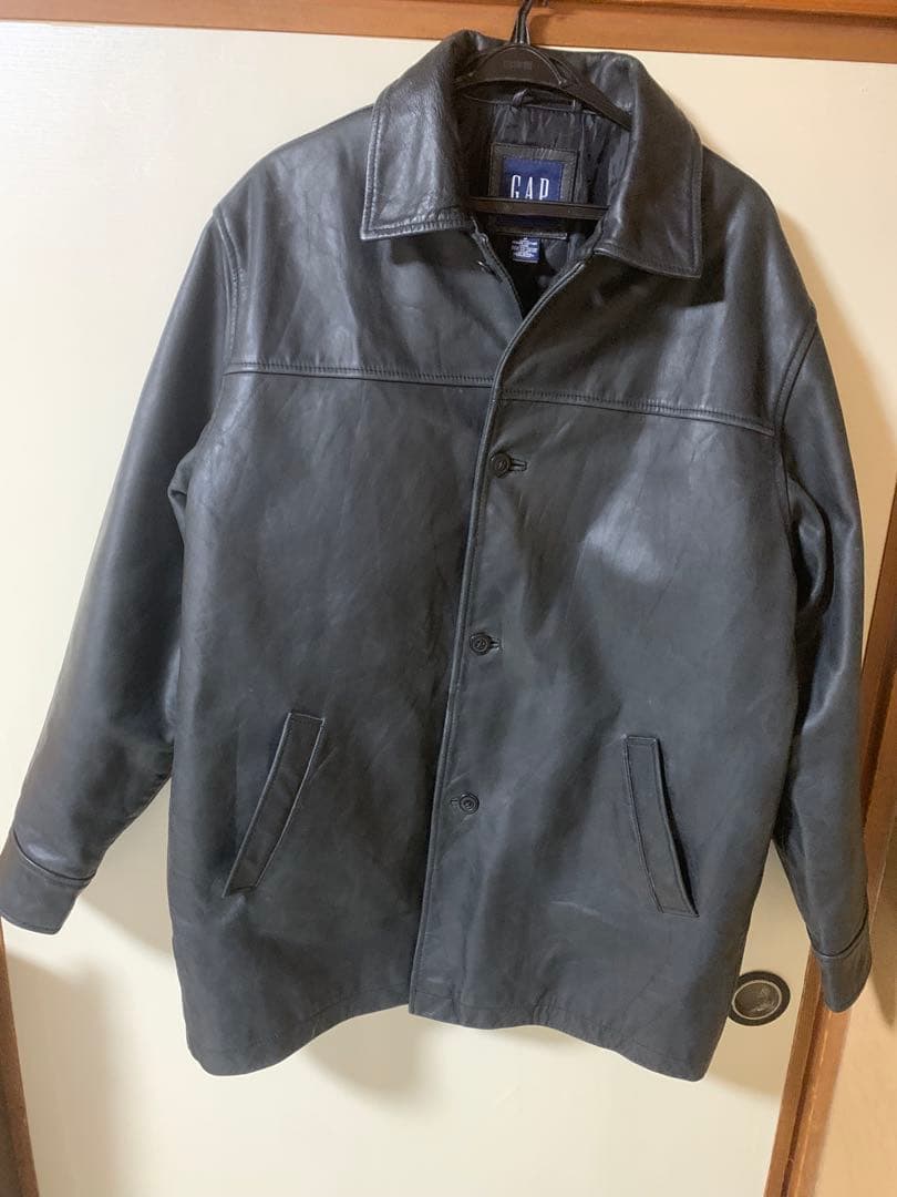 OLD GAP Leather Car Coat カーコート 野村訓市 黒 M