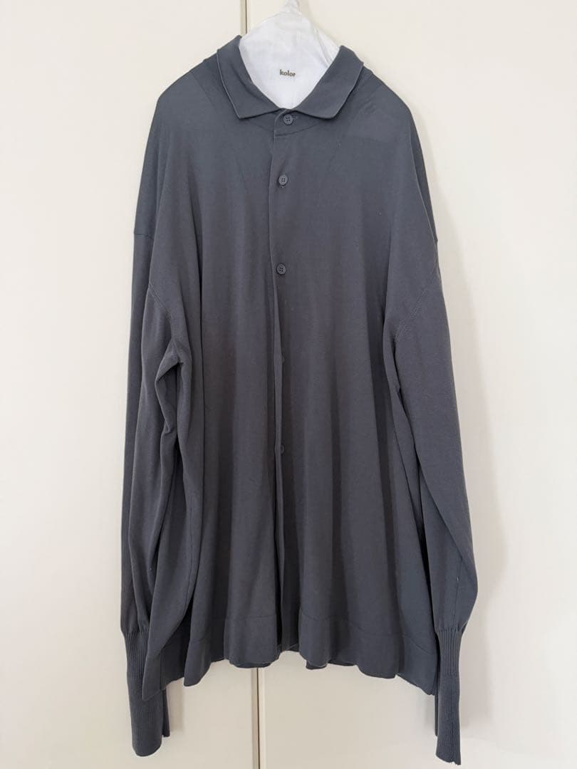 トップス CFCL HIGH GAUGE LONG SLEEVE SHIRT 5 GRAY