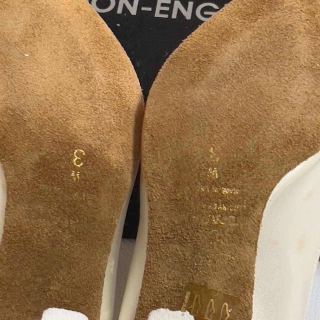 スーパダンスシューズ　ワイド3 ヒール7cm 訳あり　未使用　ホワイトサテン