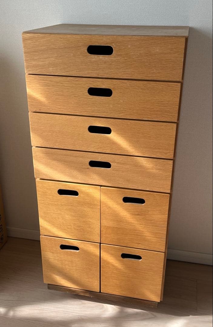 無印良品スタッキングチェスト２セット+キャスター台(DIY)